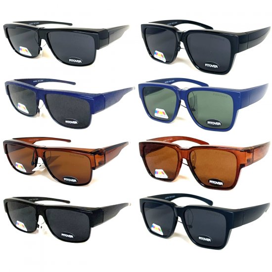 BB Fashion Fitover Polarized Sunglasses, 2 Style Mixed, SUP-BBBP723/24