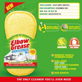 ELBOW GREASE SCRUBBING PAD 1PK  ELBOW GREASE SCRUBBING PAD 1PK