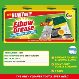 ELBOW GREASE KITCHEN SCOURER 6PK  ELBOW GREASE KITCHEN SCOURER 6PK