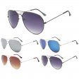 Spherical Lens Aviator Metal Sunglasses AV014