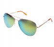 Aviator Metal Tinted Lens Sunglasses (Spring Arm, Large Size) RB006-2