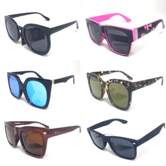 Classic Fashion Plastic Sunglasses G1, 6 styles Assorted