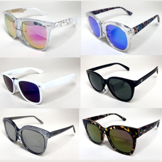Classic Fashion Plastic Sunglasses G2, 6 styles Assorted