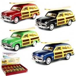1:40 5" 1949 Ford Woody Wagon with surfboard ?4 Colors) KT5402DS1