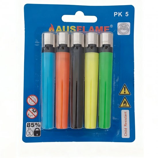 Pack Of 5 Disposable Flint Gas Lighters DL-845-PK5