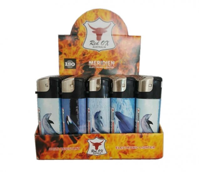 Dolphin Electronic Gas Refillable Lighters RF-834-Dolphin