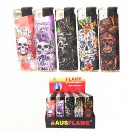 Skull Electronic Gas Refillable Lighters TD817-Skull Skull Electronic Gas Refillable Lighters TD817-Skull