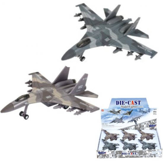 8" Diecast Models 1:400 SU-35 Fighter Jet (2 Colours) MLQ2485D-6