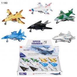 4" Diecast Models 1:180 Fighter Jet (6 Assot.) MLQ2493D-12  4" Diecast Models 1:180 Fighter Jet (6 Assot.) MLQ2493D-12