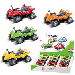 3.5" Diecast Models 1:43 Quad Bike (4 Colours) MLQ2559D-12  3.5" Diecast Models 1:43 Quad Bike (4 Colours) MLQ2559D-12