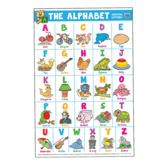 THE ALPHABET - Educational Chart (Capital Letters) (MM00822)