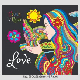 Colour 'N' Relax Love (46 Pages Adult Colouring Book) MM42277