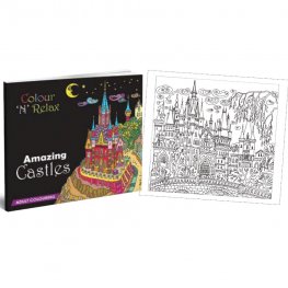 Colour 'N' Relax Amazing Castles (46 Pages Adult Colouring Book) MM47456