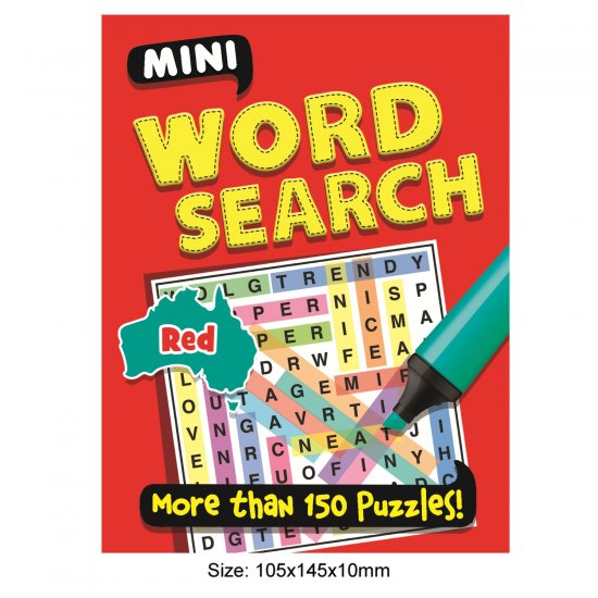 Mini Word Search RED, More Than 150 Puzzles! (MM47494)