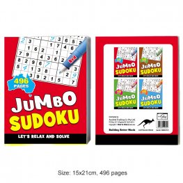 496 Pages Junbo Sudoku Book RED (MM92701) 496 Pages Junbo Sudoku Book RED (MM92701)