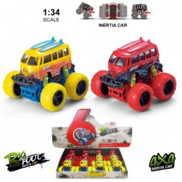 5" 1:34 Diecast Big Wheel VW Bus (3 Assorted, Pull Back Action) MY2591D-12