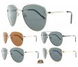 Aviator Metal Spring Arm Polarized Sunglasses 2001-S-P