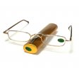 Reading Glasses Metal Frame Spring Arm with Case (Refills) R9024