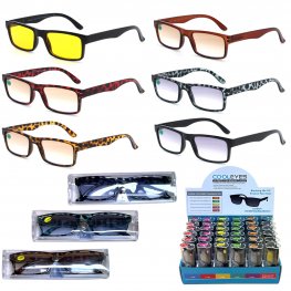 UV400 Protaction Reading Glasses with Case in Display Box (Mixed strength) R9097C-CD36  UV400 Protaction Reading Glasses with Case in Display Box (Mixed strength) R9097C-CD36
