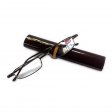 Spring Temple Reading Glasses with Pen Clip Metal Case R9098