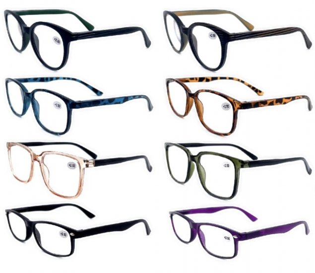 Fashion Plastic Reading Glasses 4 Style R9224-27