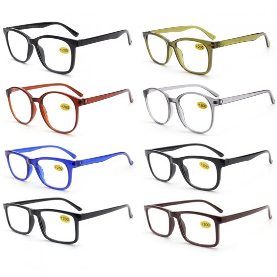 Fashion Plastic Reading Glasses 4 Style Asstd R9284-87W [DUPLICATE]