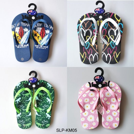 2 Style Mixed Kids Thongs (3-8Y) SLP-KM05