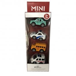 3" Diecast Mini Cross Country Vehicle 4 Style Mixed in Hangsell Window Box WGT2405-4  3" Diecast Mini Cross Country Vehicle 4 Style Mixed in Hangsell Window Box WGT2405-4