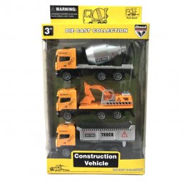 1:64 Diecast Construction Vehicle 3 Style Mixed in Hangsell Window Box WGT2425-3  1:64 Diecast Construction Vehicle 3 Style Mixed in Hangsell Window Box WGT2425-3