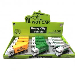 1:64 Diecast City Transport Vehicle, 3 Style Mixed WGT2427-12  1:64 Diecast City Transport Vehicle, 3 Style Mixed WGT2427-12